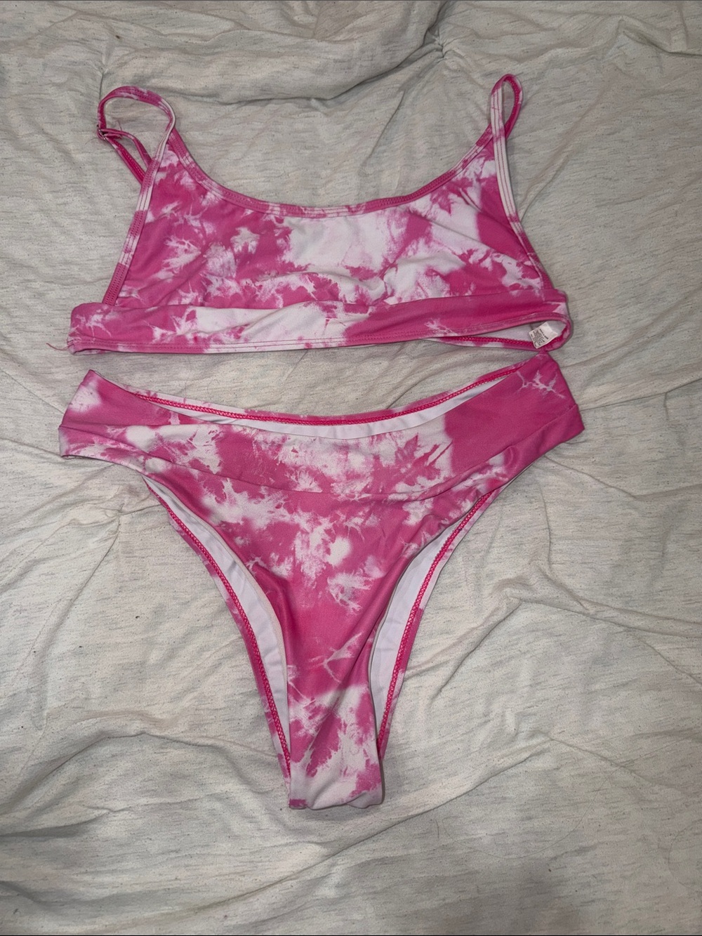 Aurelle Tie Dye High Waisted Cheeky Bikini Set